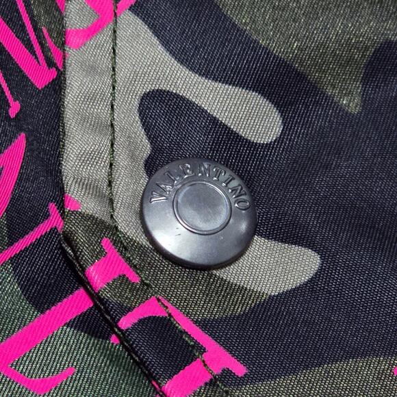 Valentino Army Camo Bomber Jacket with Pink Logo Letters | 46 & 54 | MSRP $2450 - Picture 6 of 16